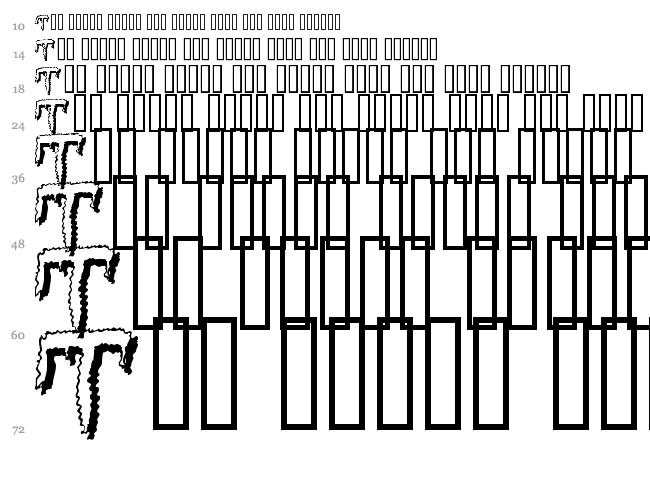 Grossout font waterfall